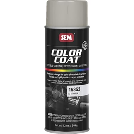SEM Lt Titanium Color Coat - 12 oz. Vinyl Spray Paint, Model 15353