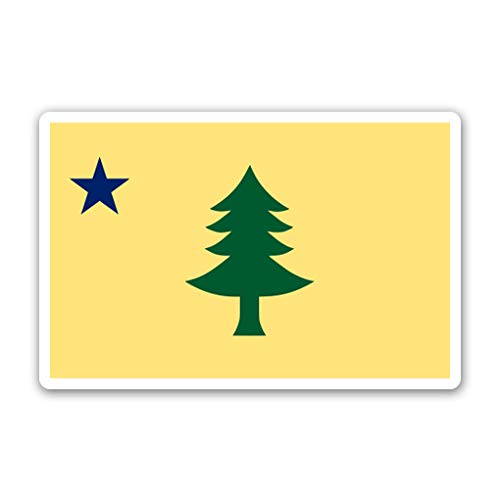 Squiddy Old Maine Flag - Vinyl Sticker Decal for Phone, Laptop, Water Bottle (3 Wide)