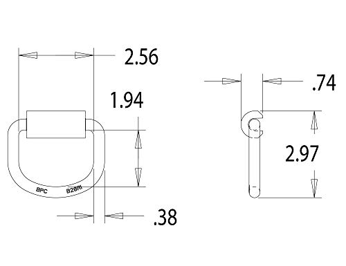 Buyers Products B28F Steel D-Ring, Alloy Steel, 1 Pack, Durable and Reliable Towing Accessory