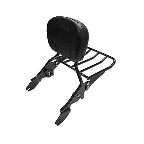 Hongk- Black Detachable Backrest Sissy Bar With Luggage Rack Compatible With Harley Davidson Touring 2009-2016 Electra Glide Road Glide Road King Street Glide [B01Lpbnbzs]