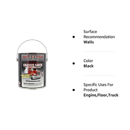 Magnetic Paint Chassis Saver Rust Preventative Paint, Gloss Black, 1 Gallon, Model UCP99-01