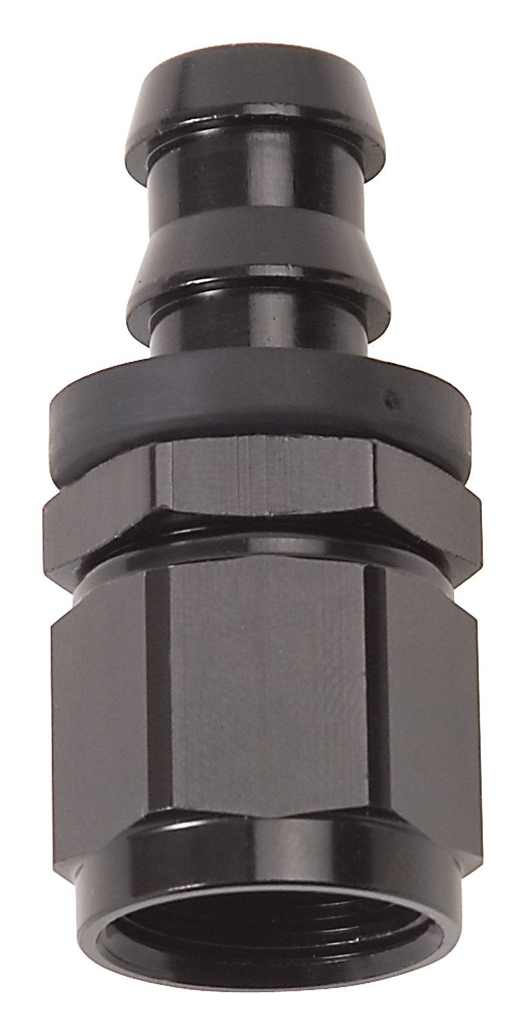 Edelbrock 624013 Hose End Twist Lok Straight -6 Blk Anodized