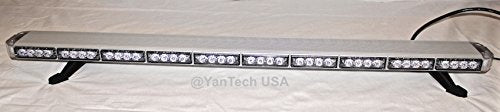 YanTech 50" Amber Clear LED Light Bar - Super Bright, Aluminum, Flashing Warning Tow Truck Lights, Red/White/Clear