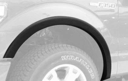 Monkey Autosports Ford F150 Fender Flares Set of 4, Black, OE Design, Durable Acrylonitrile Butadiene Styrene Material