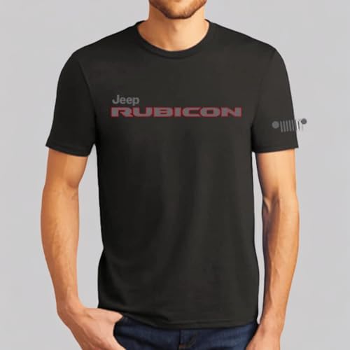 Jeep Mens Wrangler Rubicon Off Road Enthusiast T-Shirt Heather Black Triblend (X-Large)