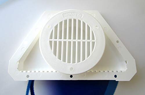 Vent Cover Tecniq Rv Atv Truck Cargo Work Trailer Side Air Vent Kit - White (1)