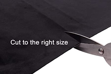 Y.A. Lotus Microfiber Fabric Self-Adhesive Suede Look, Stretch Film Fabric Perfect For Car Interior Decorate -7.87In X 59In, Bla