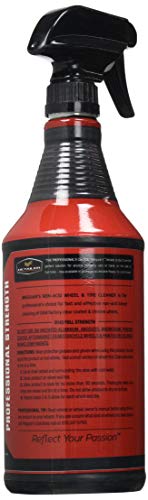 Meguiar's Non-Acid Wheel & Tire Cleaner, 32 Fl Oz, Model DRTU14332, Safe for Tires & Wheels