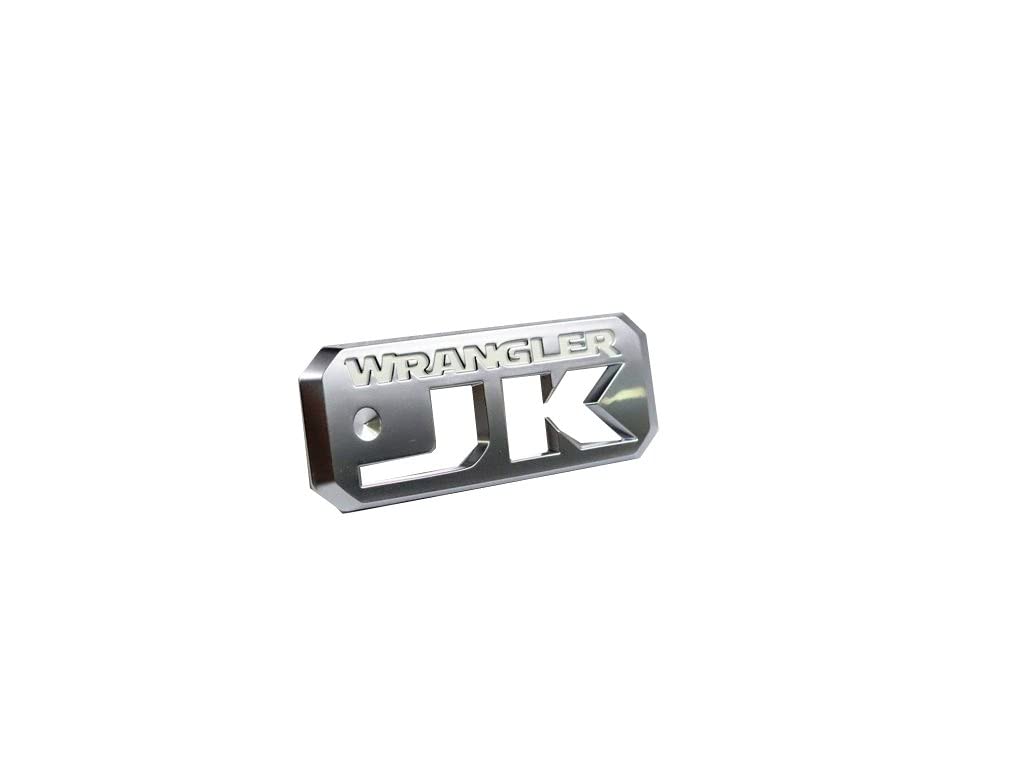 Mopar Jeep Wrangler Jk Silver & White Emblem Sticker Decal Oem