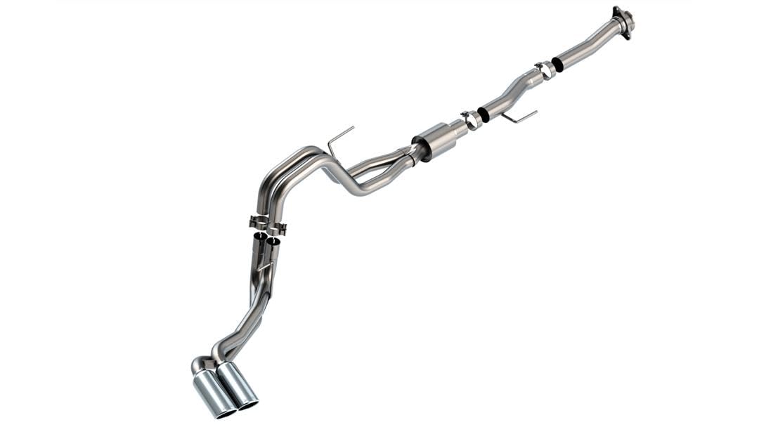 Borla 140877 Cat-Back Perf. Exhaust Sys. For 2021-2023 Ford F-150 5.0L V8 Auto. Trans. 2 & 4 Wheel Drive Reg. Cab (6' 7'') Bed E