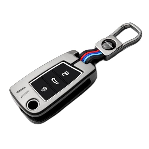 Keycept Metal Alloy Key Cover For Skoda And Volkswagen  Kushaq | Octavia | Kodiaq | Superb | Slavia | Passat | Taigun | Tiguan
