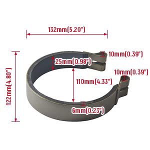 Jingsaishangmao 4'' Brake Band & Pin Kit For Go Kart Mini Bike Atv