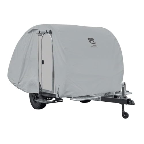 Classic Accessories Over Drive Permapro Teardrop Trailer Cover, Fits 10' - 12'L X 6'W, Rv Cover, Camper Cover, Travel Trailer Co