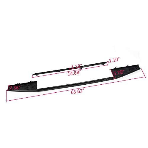 Pit66 Step Sidetailgate Moulding Protector,Compatible With 2015-2020 Ford F150, Top Rear Trim
