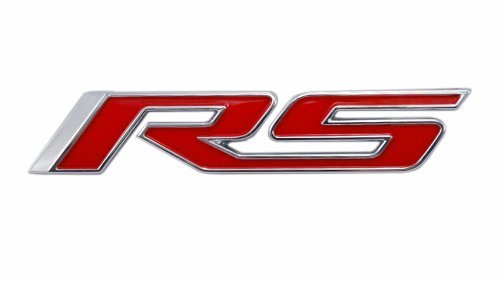 2010-2015 Camaro OEM Rear Trunk RS Emblem - Red Letters with Chrome Trim by General Motors