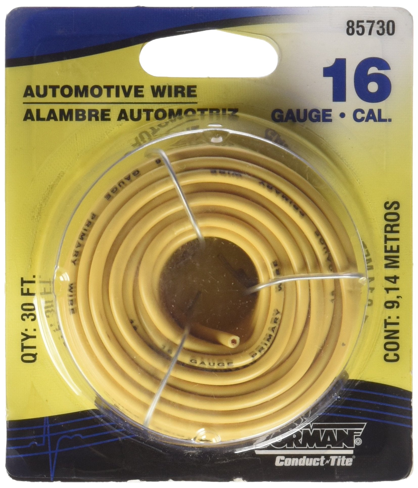 Dorman Help! 85730 Prmy Wire Yel 16Gauge 30', Yellow