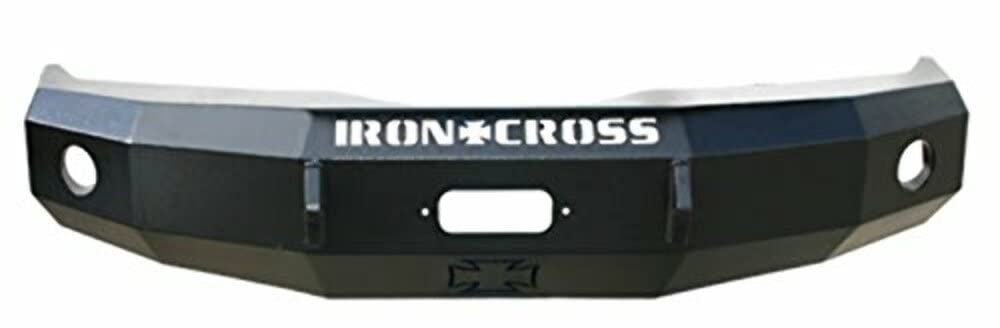 Iron Cross Automotive Front Bumper for Chevrolet Silverado 3500 HD, Alloy Steel, Black, Model 20-525-20
