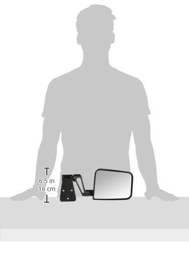 Omix-Ada Door Mirror Kit, Black, Model 11002.03, Fits Jeep Wrangler YJ/TJ (1978-2002), OE Reference 82200834K