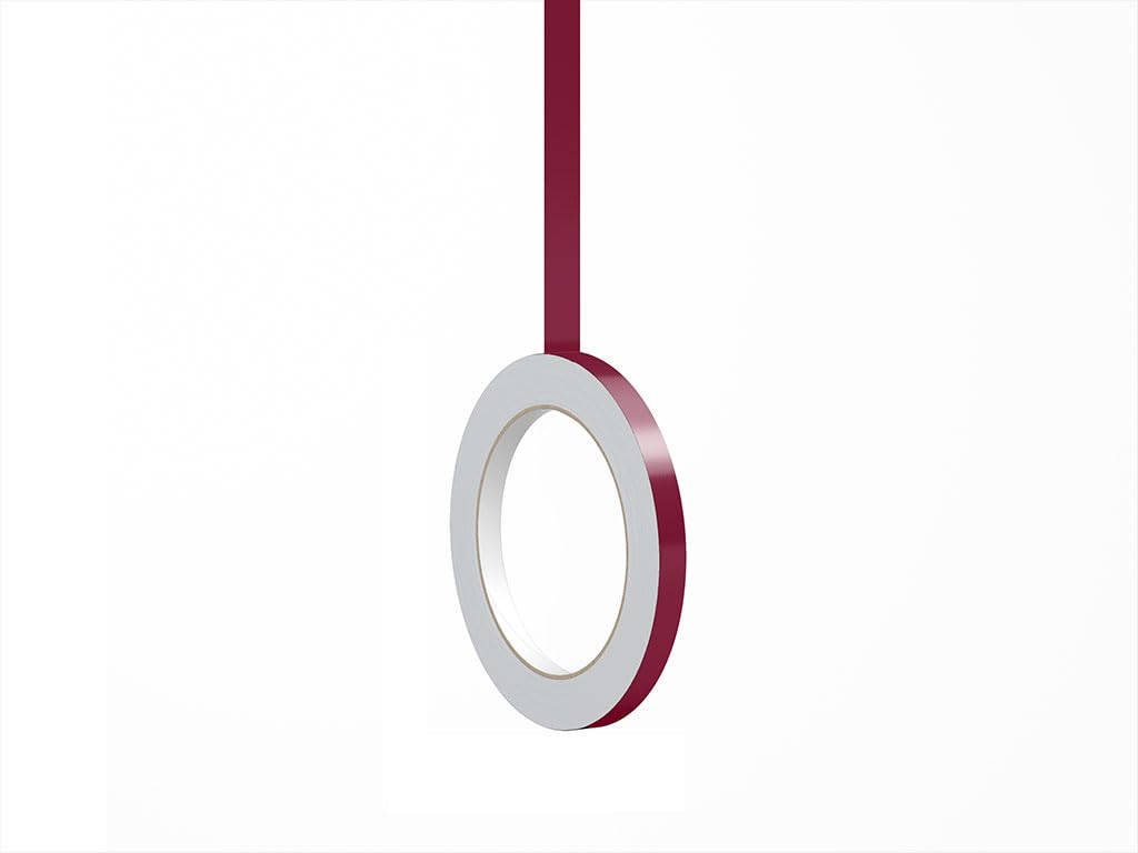 Rvinyl 3M Vinyl Pinstriping Tape Roll - Burgundy 1/2in x 150ft, Gloss Finish, UV Resistant Auto Decal Striping Sticker