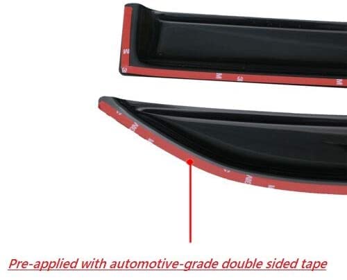 2016-2022 Tape-On Side Window Visor Deflectors For Honda Hr-V Lx Ex Sport Ex-L Hrv Smoke Tinted Rain Guards 2017 2018 2019 2020