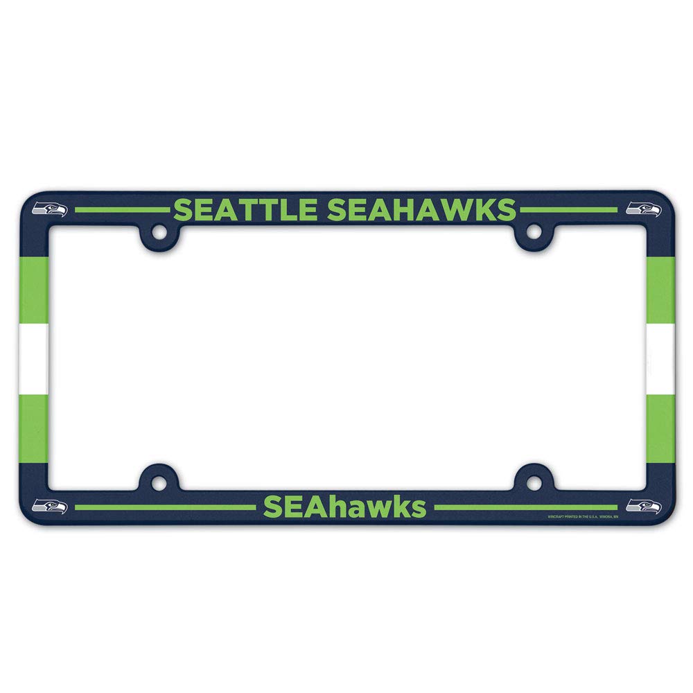 Seattle Seahawks License Plate Frame Plastic Full Color Style