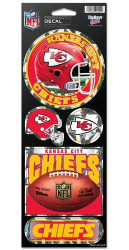 Kansas City Chiefs Stickers Prismatic -Like New