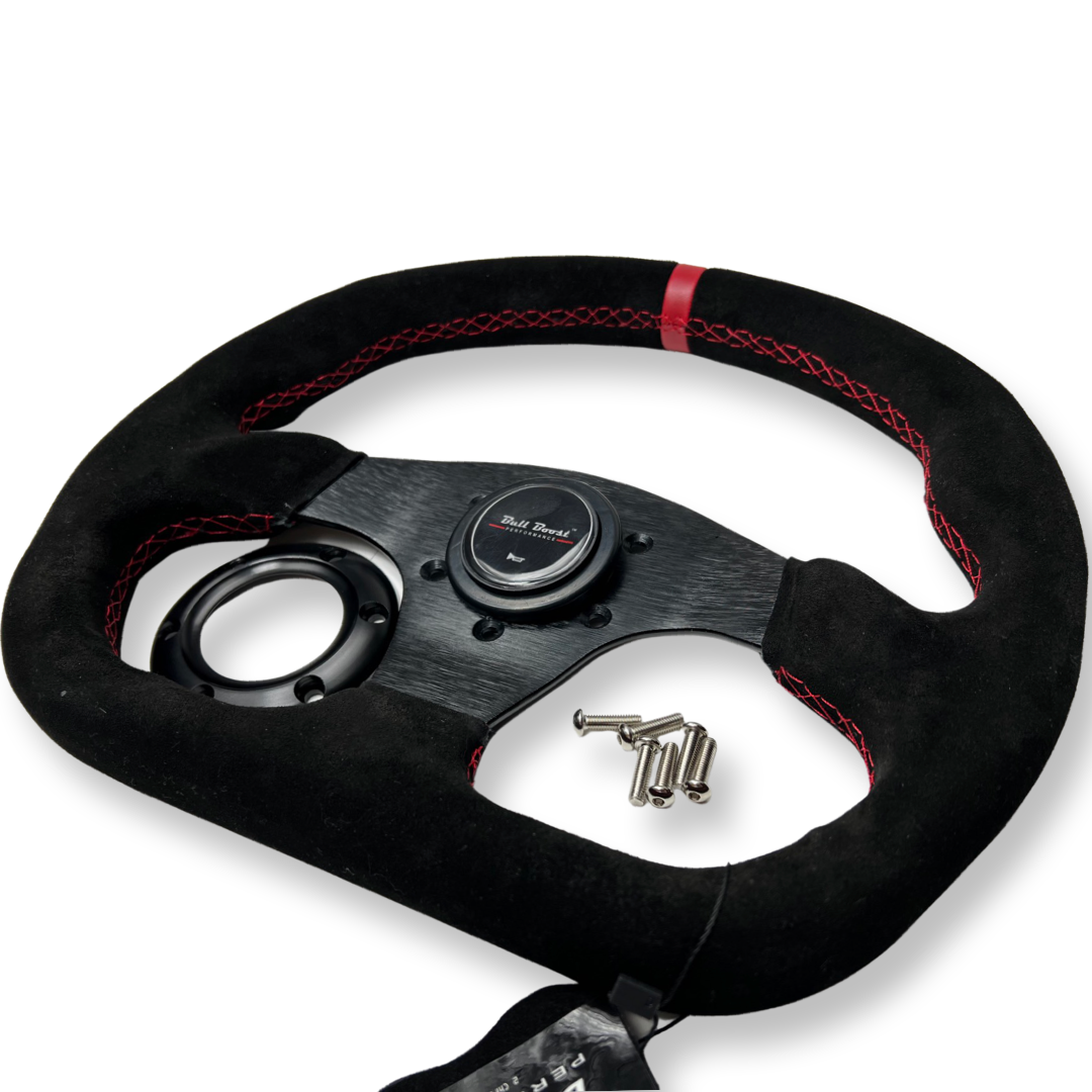 Suede Leather Steering Wheel + Hub Adapter Kit For Impreza WRX - Performance