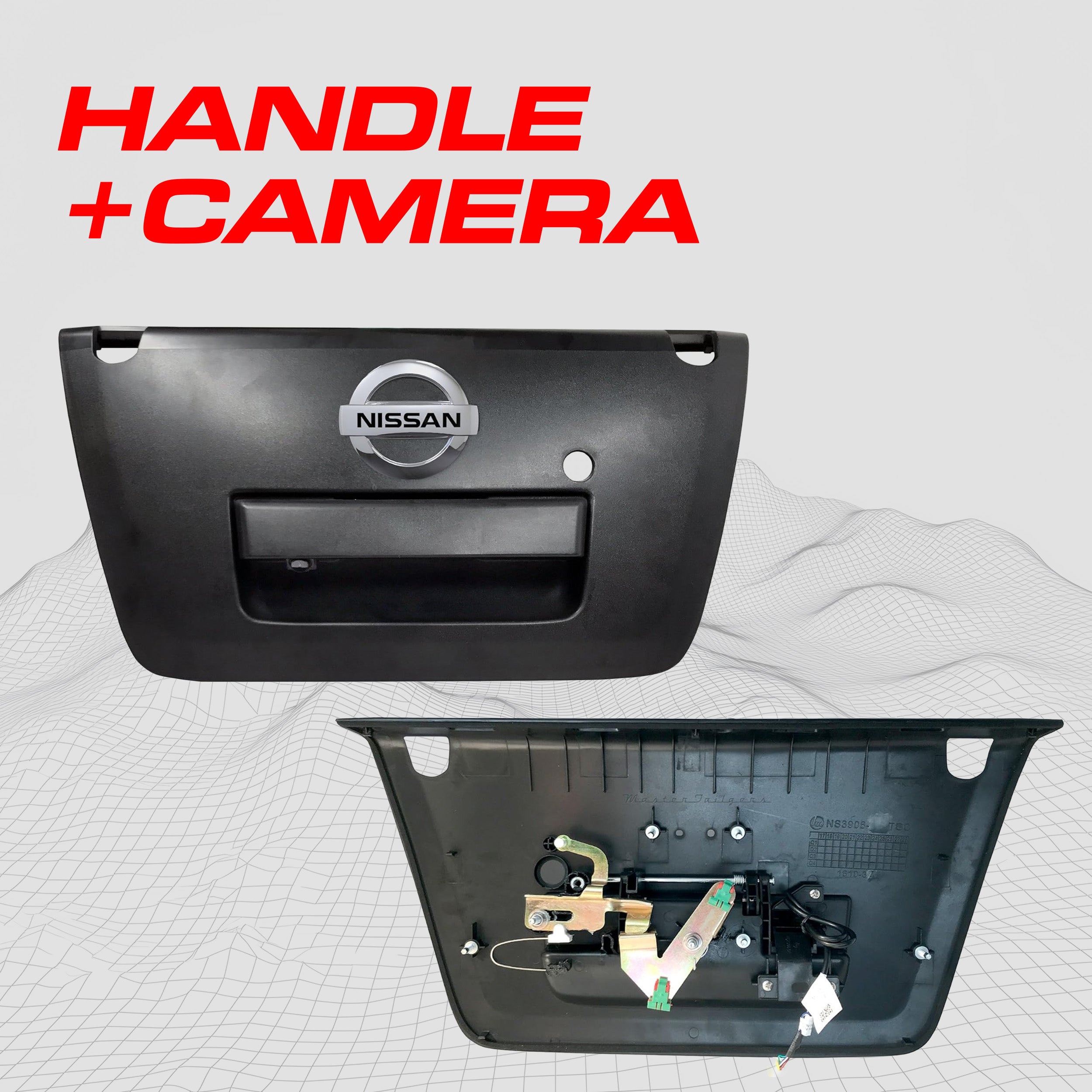 Nissan Frontier (2013-2016) Black Replacement Tailgate Handle with Backup Camera
