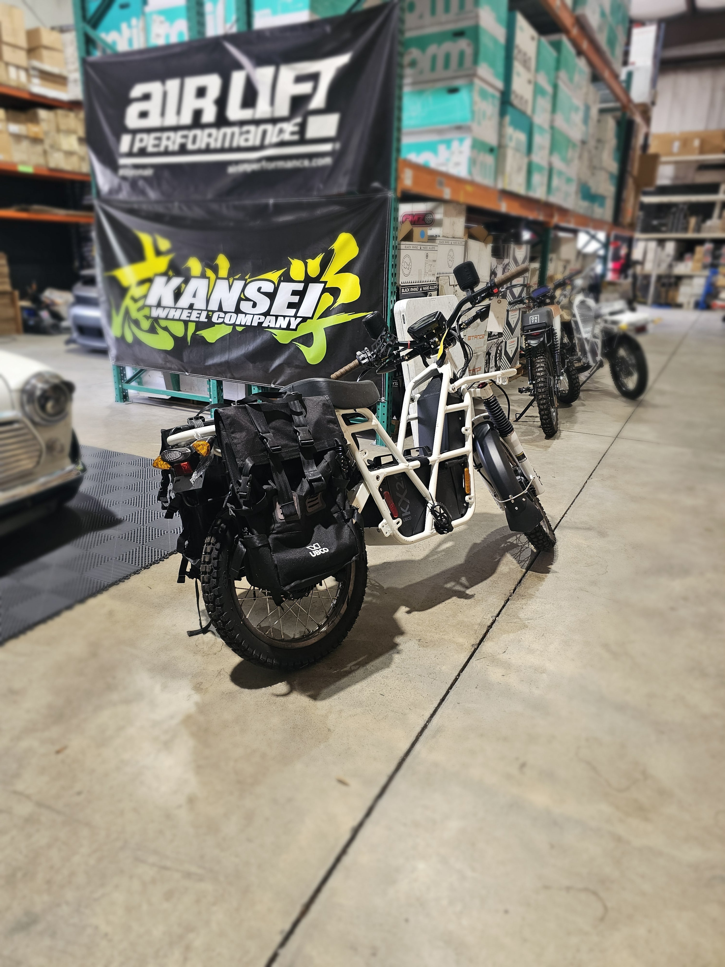 UBCO 2x2 Adventure Bike - White with Saddle Bags and speakers (DEMO)