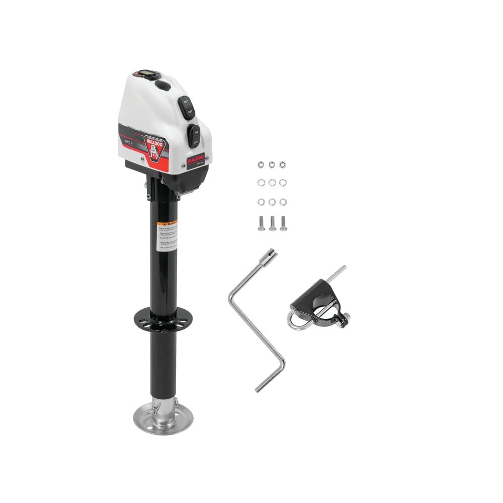 Bulldog Cases 500200 Powered Trailer Jack, A-Frame, 4,000 Lbs. Lift Capacity, Bolt-On, 22 Inch Travel