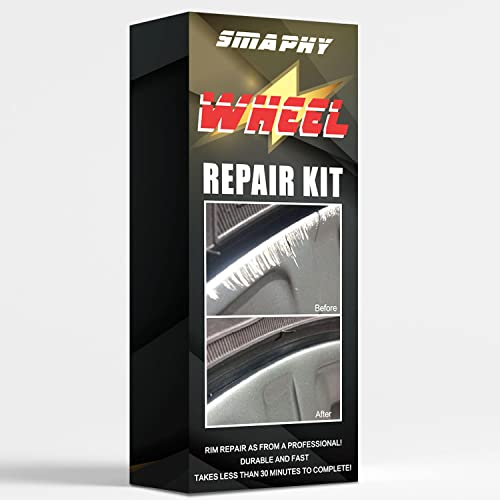 Smaphy Wheel Repair Kit, Matte Black Rim Touch Up Paint, 1 Count, Quick & Easy Fix for Roadside Rashes
