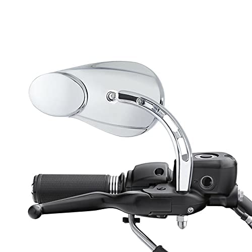 VPZMT Split Vision Rearview Mirrors for Harley Davidson - Chrome Alloy Steel, Fits Most Models 1982-2022