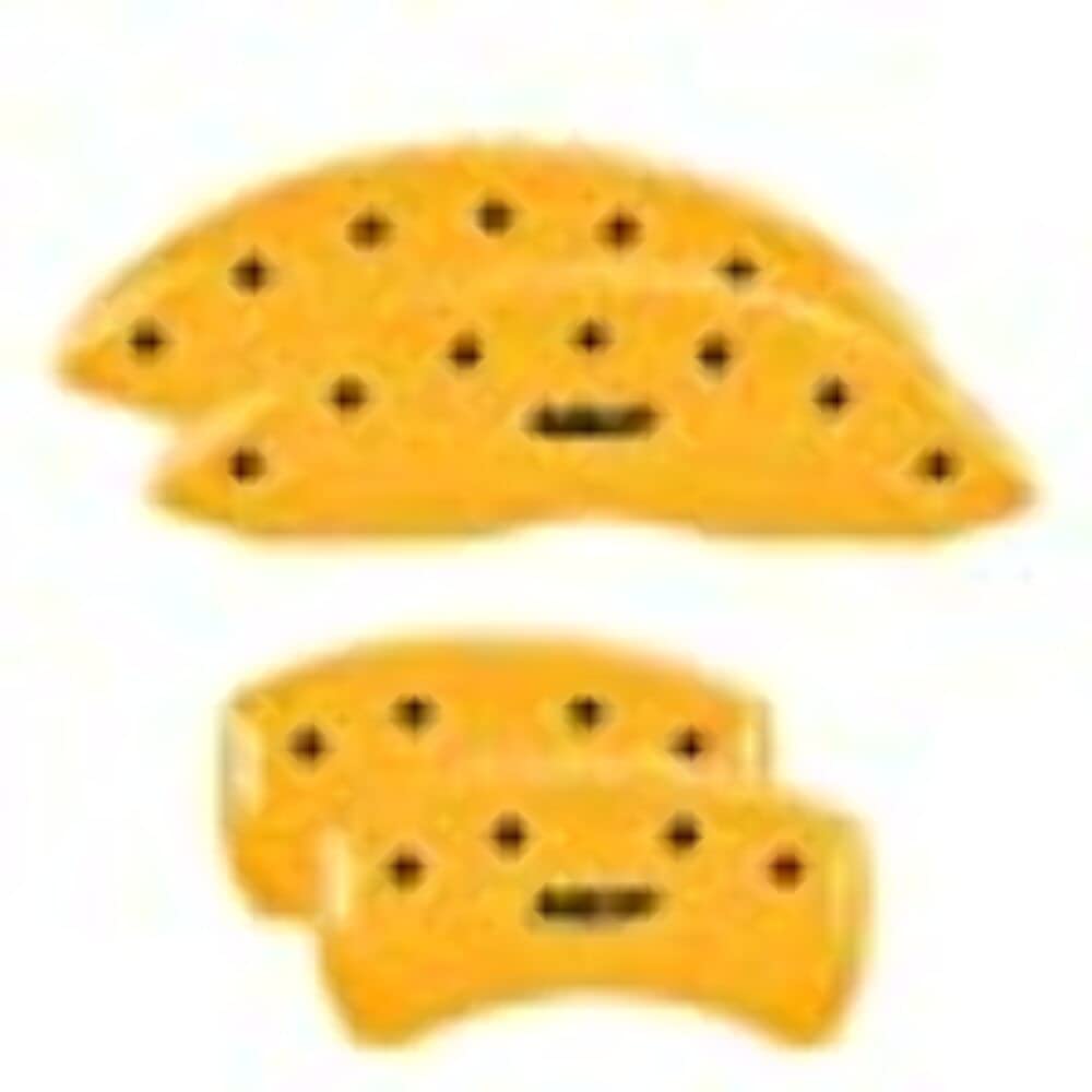 Mgp Caliper Covers 11221Smgpyl Mgp Yellow Powder Coat Finish, Black Characters, Set Of 4