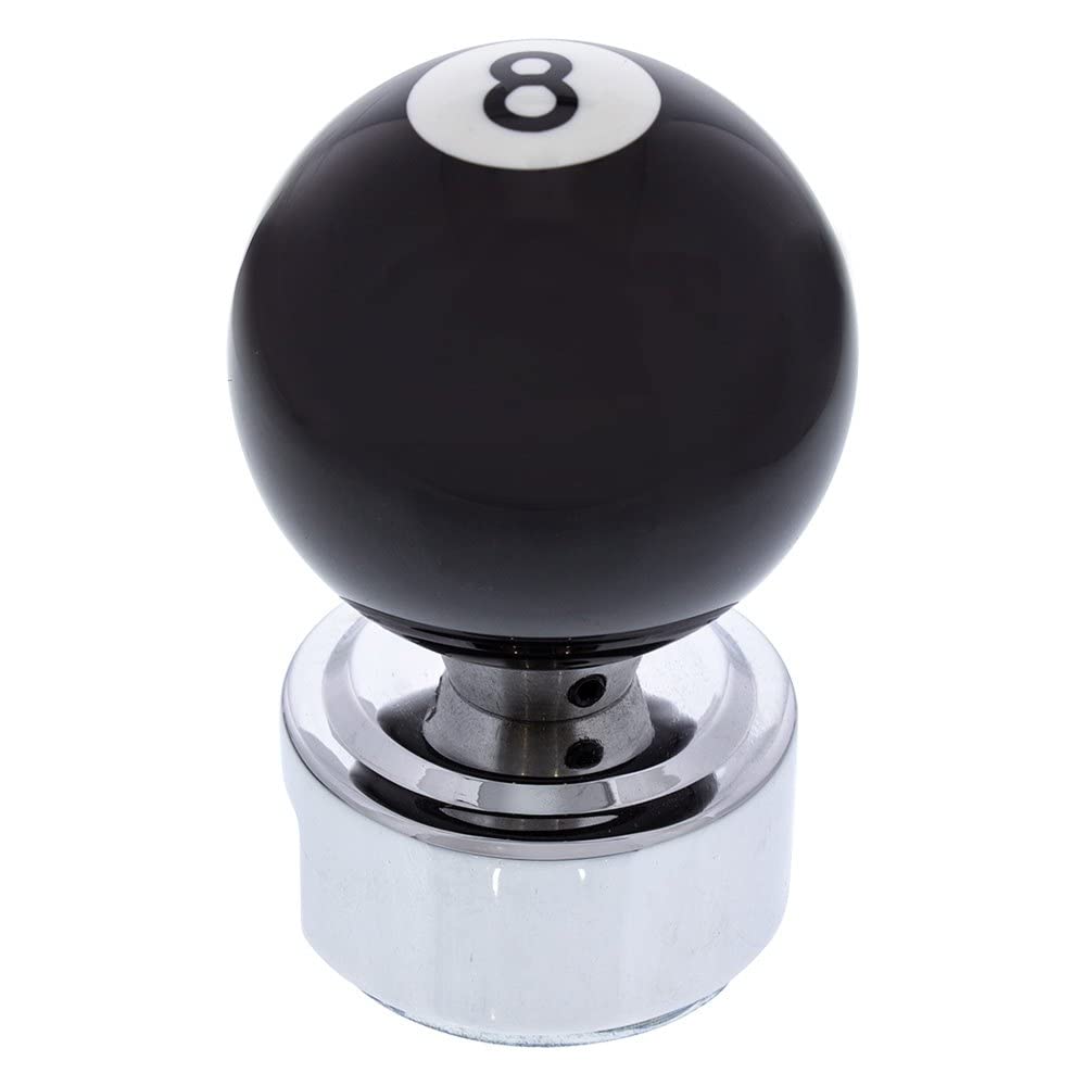 United Pacific 70685 - Manual Transmission Shift Knob - Pool Ball Shift Knob Number ''8'' For 13/15/18 Speed Eaton Style S