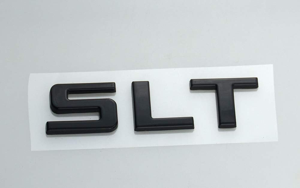 Aimoll SLT Emblem Replacement for GMC Sierra/Yukon 2014-2020, Gloss Black, Durable ABS Material