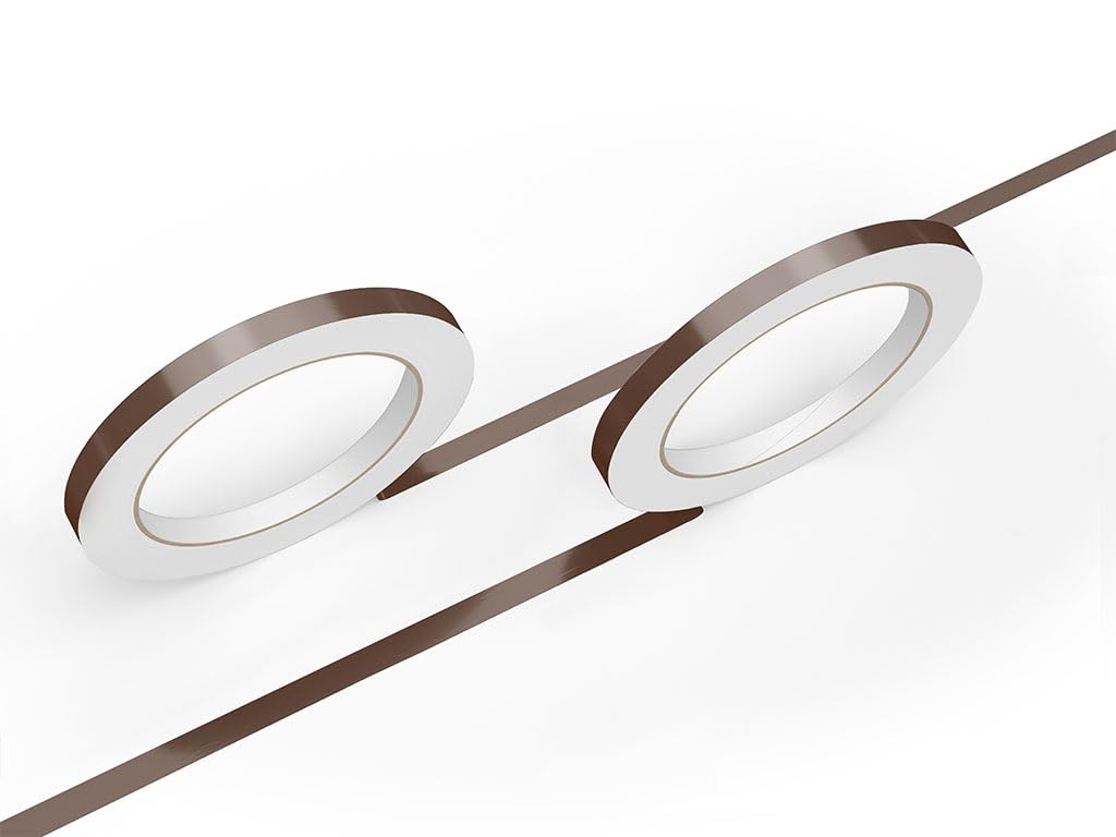3M 50 Brown Gloss Vinyl Pinstriping Tape - Vinyl Striping Lines Stickers, Striping (1/4In X 150Ft Roll)
