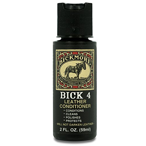 Bickmore Bick 4 Leather Conditioner & Cleaner - 2 oz, Safe for All Colors, Non-Darkening, Ideal for Leather Apparel, Shoes, Bags & More