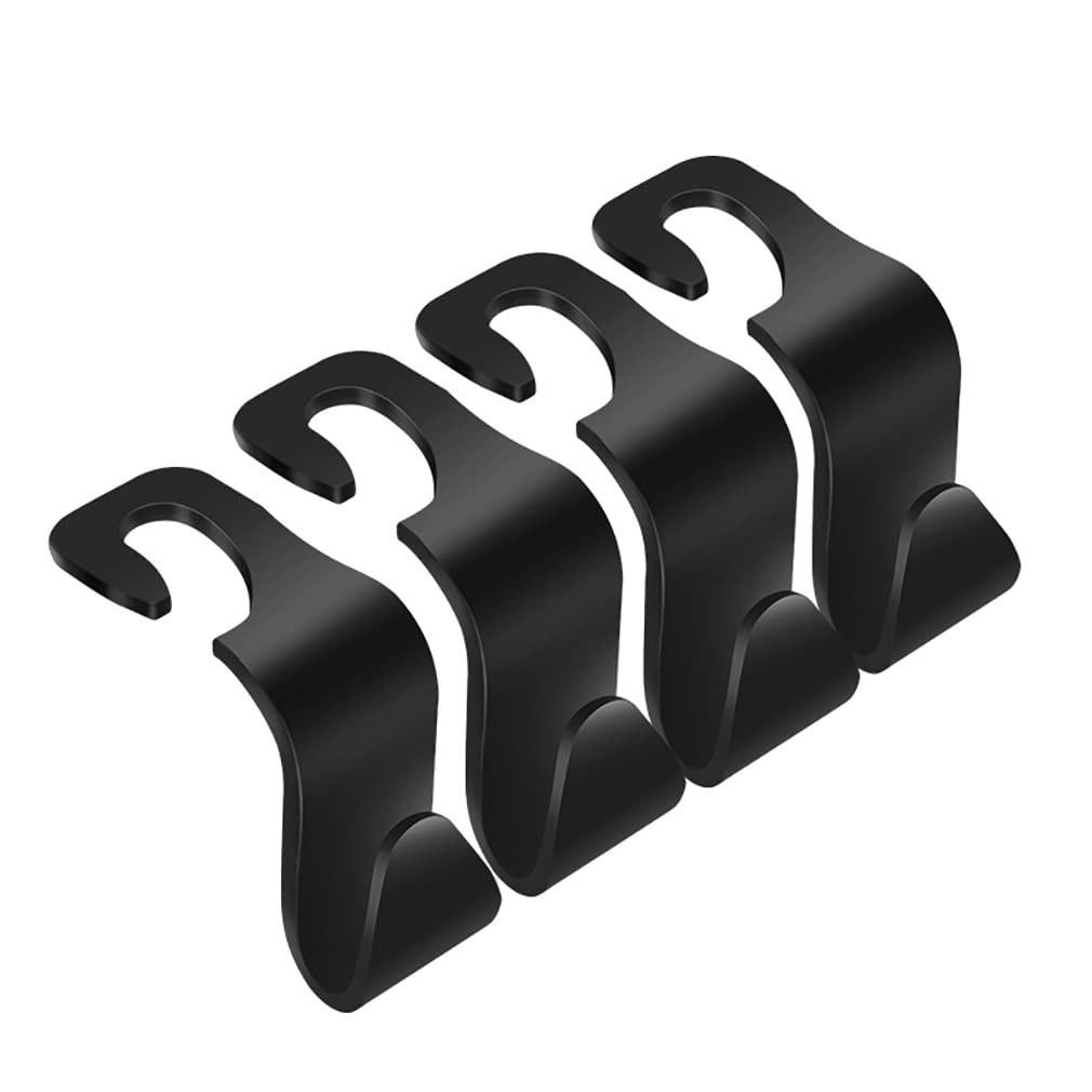 HIWOFASICar Seat Headrest Hooks 2 Pack Car Hook for Purses and Bags Universal Handbag Coats Umbrellas Holder Cute Cat (Black*4)