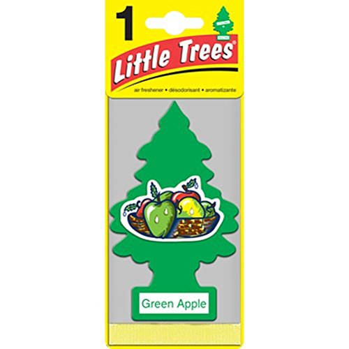 Little Trees Car Air Freshener | Hanging Paper Tree For Home Or Car | Green Apple | Pack Of 3