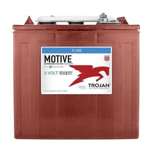 Trojan T-105 GC2 6V 225Ah Deep Cycle Flooded Lead Acid Battery x4