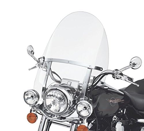 ECOTRIC Motorcycle Windshield 29'' x 22'' Clear Acrylic for 1994-2024 Harley Davidson Touring Models, Large, White, Model WSD-06