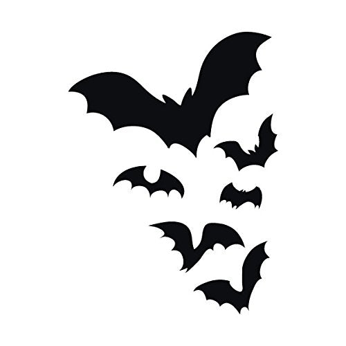 Applicable Pun Flock of Bats Flying Through The Night Colony Frightening - Vinyl Decal for Outdoor Use on Cars, ATV, Boats, Wind