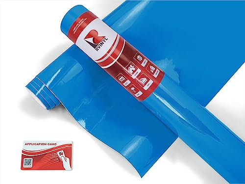 Avery Dennison Sw900 632-O Gloss Light Blue Supreme Wrapping Film Vinyl Vehicle Car Wrap Sheet Roll - (12'' X 60'' W/Application