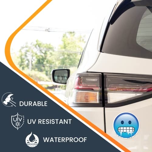 Magnet Me Up Cold Emoticon Magnet Decal, 5 Inch Round, Cute Self-Expression Decorative Magnet For Car, Truck, Suv, Or Any Other