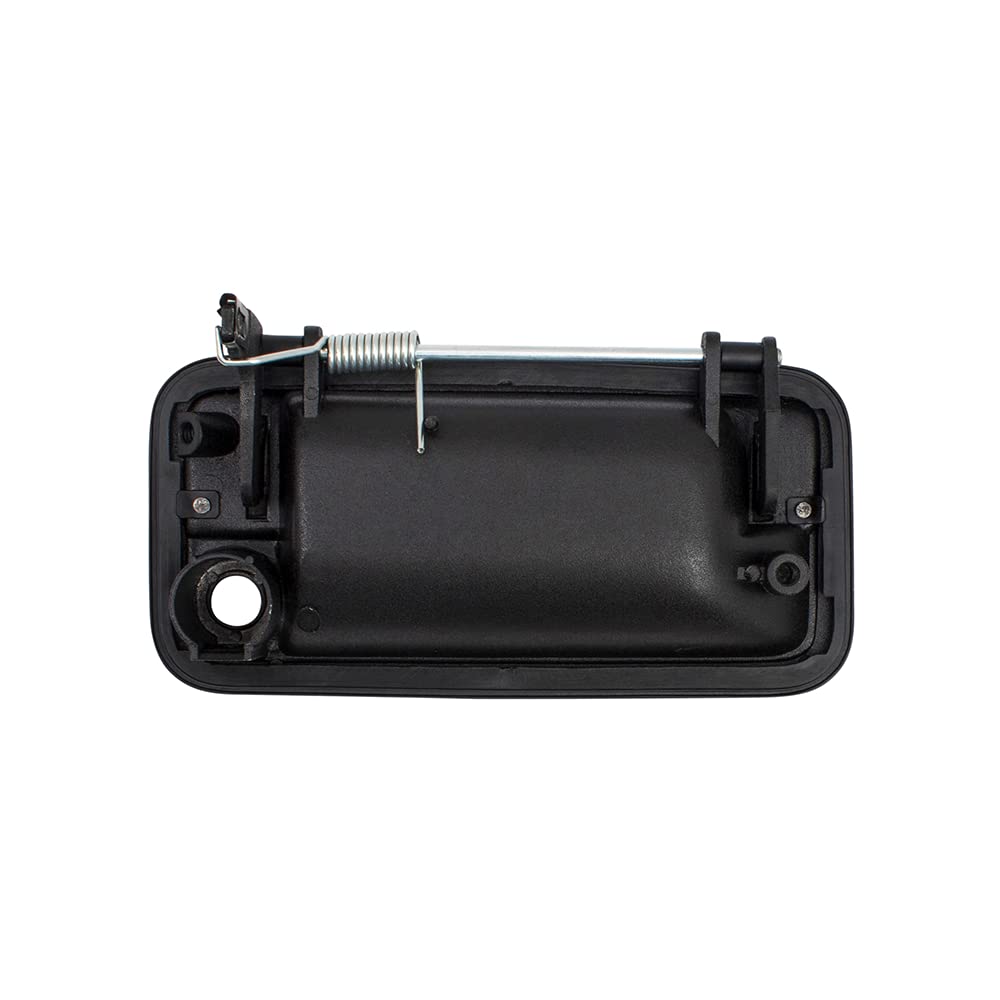 Autoandart Brock Replacement Driver & Passenger Side Front Outside Textured Black Metal Door Handle & Base Compatible With 1995-