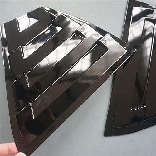 Ziwen 2X Sport Quarter Window Scoops Louvers For Nissan Sentra 2020 2021 2022 2023 2024 (Gloss Black)