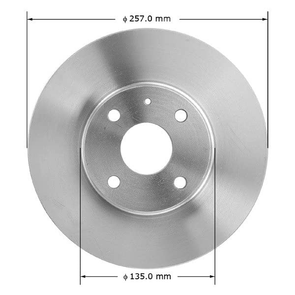 Bendix Premium Prt1635 Front Brake Rotor For Ford Escort 2003-1991, Mazda Mx-3 1996-1992, Protege 1998-1990, Mercury Tracer 1999