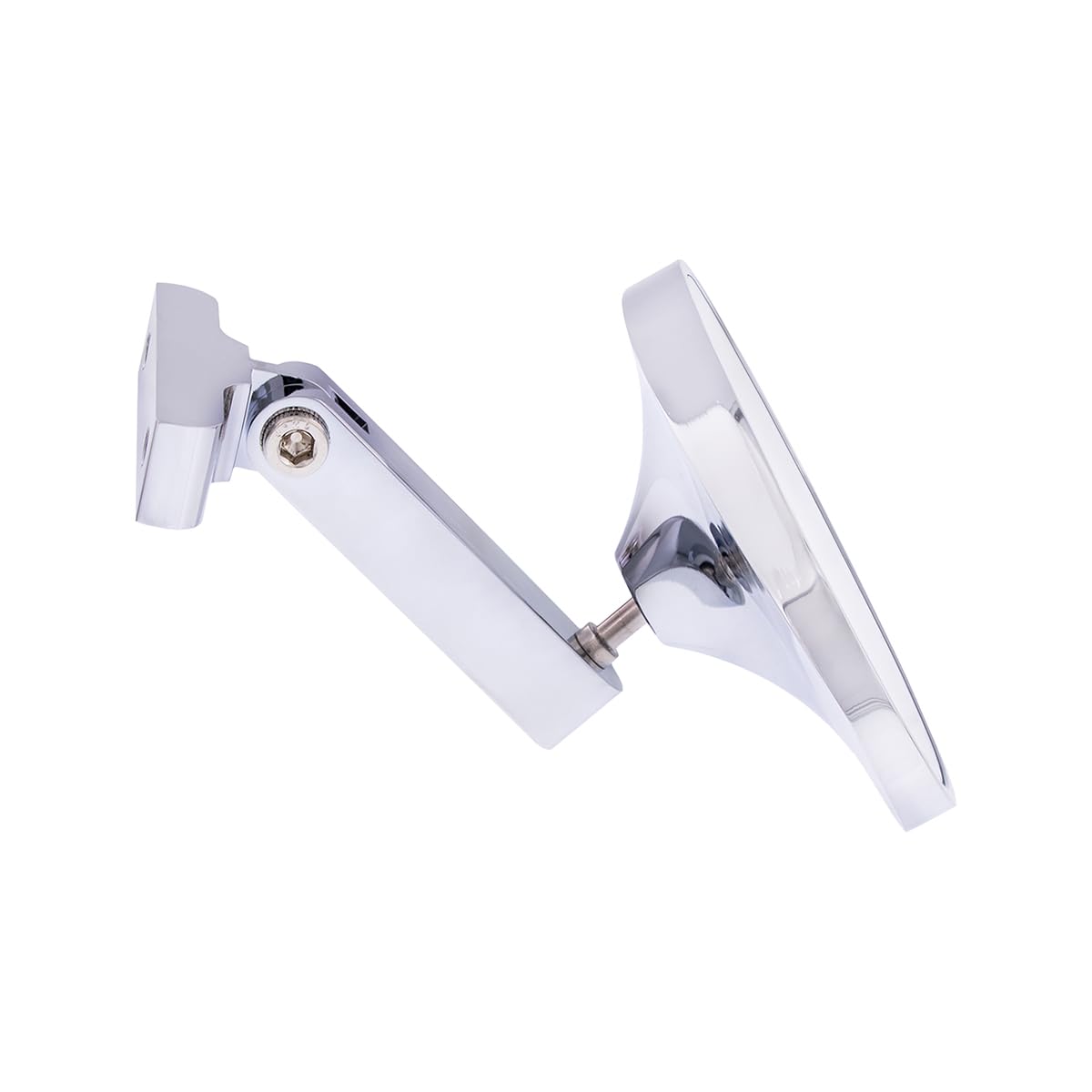 United Pacific Oval Chrome Plated Aluminum Interior Rear View Mirror With Screw-On Mount, 70804