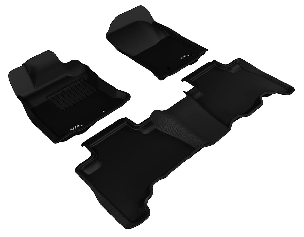 3D MAXpider AllWeather Floor Mats for Toyota 4Runner 20132021 Custom Fit Car Floor Liners W/O 3rd Row, Kagu Series (1st & 2nd 