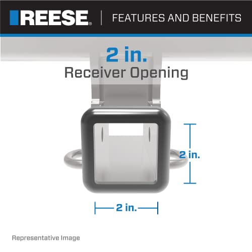 Reese Towpower 44705 Class Iii Custom-Fit Hitch With 2 Square Receiver Opening, Includes Hitch Plug Cover , Black